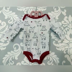 10/$25 • Canadiana Cotton Long Sleeve Bodysuit‎